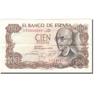 Billet, Espagne, 100 Pesetas, 1970-1971, 1970-11-17, KM:152a, TTB - 100 Peseten