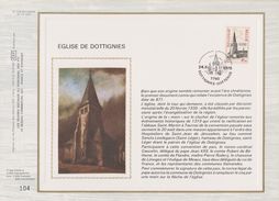 Feuillet Tirage Limité CEF 136 1772 église De Dottignies Dottenijs - 1971-1980