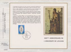 Feuillet Tirage Limité CEF 147 1783 Université De Louvain Mont-sur-Marchienne - 1971-1980
