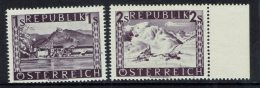 Österreich 1947,  " Freimarken: Landschaften", MiNr.: 850,851** - 1945-60 Ongebruikt