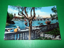 Delcampe - Cartolina Lodi - Scorcio Panoramico - Ponte Sull' Adda 1955 - Lodi