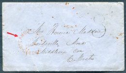 1854 Canada Quebec Steamboat Letter Cover - Mosa, Ontario Via Montreal, London - Cartas & Documentos