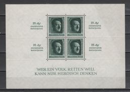 (SS082) GERMANY (REICH), 1937 (48 Birthday Of Adolf Hitler). Souvenir Sheet. Mi # Block 9. MNH** - Blocks & Kleinbögen