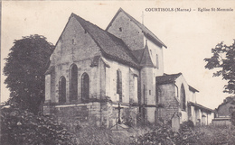 51. COURTISOLS. CPA .EGLISE SAINT MEMMIE. ÉCRITE EN 1016 - Courtisols