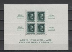 (SS082) GERMANY (REICH), 1937 (48 Birthday Of Adolf Hitler). Souvenir Sheet. Mi # Block 11. MNH** - Blocchi