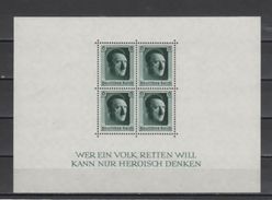 (SS084) GERMANY (REICH), 1937 (48 Birthday Of Adolf Hitler). Souvenir Sheet. Mi # Block 7. MNH** - Blocks & Kleinbögen