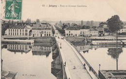 JOIGNY   YONNE  89   CPA  PONT ET AVENUE GAMBETTA - Joigny