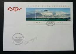 Iceland Mountain 2001 Nature Mountains Park (miniature FDC) - Cartas & Documentos