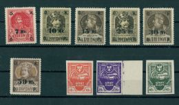 POLAND, 6 LABELS + 3 LOCAL STAMPS - Abarten & Kuriositäten