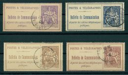 FRANCE, 4 DIFFERENT TELEPHONE STAMPS 1900-06 USED - Telegraaf-en Telefoonzegels