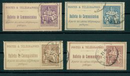 FRANCE, 4 DIFFERENT TELEPHONE STAMPS 1900-06 USED - Telegraaf-en Telefoonzegels