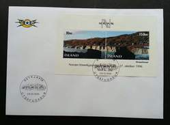 Iceland Stamp Exhibition NORDIA '96 1995 Mountain Nature (miniature FDC) - Cartas & Documentos