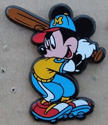 MICKEY MOUSE JOUE AU BASEBALL - DISNEY - BATTE - SOURIS -   (JAUNE) - Disney