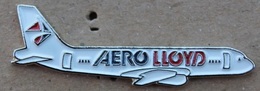 AVION BLANC  - AERO LLOYD - COMPAGNIE AERIENNE -WHITE PLANE  -    (JAUNE) - Aerei