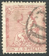 Ed 132 5 Centimos Rosa De 1873 En Usado - Used Stamps