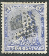 Ed 137 50 Centimos Azul De 1873 En Usado - Gebraucht