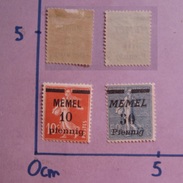 MEMEL FRANCE 1920-24 NEUF AVEC CHARNIERE  2 Timbres MEMEL 2 Stamps NEW MH - Ongebruikt