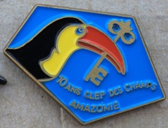 TOUCAN - BEC ROUGE - 10 ANS CLEF DES CHAMPS - AMAZONIE -  (JAUNE) - Vereinswesen