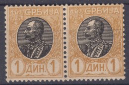 Serbia Kingdom 1905 Mi#92 X - Ordinary Paper Pair, Mint Never Hinged - Serbie
