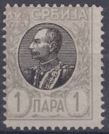 Serbia Kingdom 1905 Mi#84 W - Thin Paper, Mint Never Hinged - Serbien