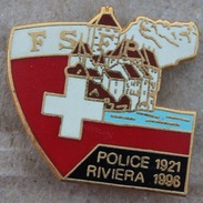 FSFP - POLICE RIVIERA - 1921 / 1996 - CHATEAU DE CHILLON - CANTON DE VAUD - SUISSE - LAC   -    (JAUNE) - Politie