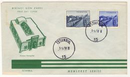 TURKEY,TURQUIE,TURKEI, CORUM   CITY 1953  FDC. - Lettres & Documents