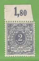 MiNr.52 OR Xx Deutsches Reich - Nuevos