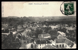 CPA ANCIENNE- FRANCE- CHARS (95)- VUE GENERALE PRISE DU CLOCHER- TRES GROS PLAN - Chars