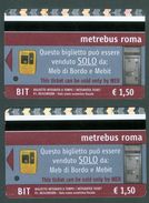 METREBUS ROMA  - 2 Validated Tickets Bus/metro - 2012 - Monde