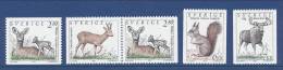 Sweden 1992 Facit # 1717-1720. Wild Animals 1, Incl. SX-pair, MNH (**) - Nuevos