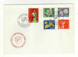 Enveloppe 1er Jour Pro Juventute HELVETIA SUISSE Oblitération 3000 BERN 01/12/1962 - Lettres & Documents