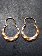 ANCIENNES BOUCLES D' OREILLES CRÉOLE EN OR 18 K - Orecchini