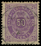 ANTILLES DANOISES 13 : 50c. Violet, Obl., TB - Other & Unclassified