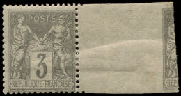 87    3c. Gris, GRAND Bdf Avec Amorce De Voisin NON DENTELE, TB, R - Other & Unclassified