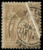 80   30c. Brun-jaune, PLI ACCORDEON, Obl., TB - Other & Unclassified