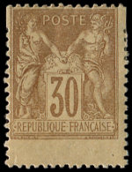 80   30c. Brun, Piquage DECALE, GRAND Format, TB - Other & Unclassified