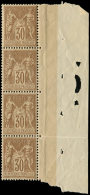 80   30c. Brun-jaune, BANDE Verticale De 4, Bdf, Fraîcheur Postale, TTB - Other & Unclassified