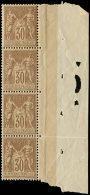 80   30c. Brun-jaune, BANDE Verticale De 4, Bdf, Fraîcheur Postale, TTB - Sonstige & Ohne Zuordnung