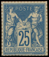 79   25c. Bleu, NON DENTELE Sur Bristol, Dentelure FIGUREE, TB - Sonstige & Ohne Zuordnung