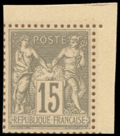 66   15c. Gris, NON DENTELE Sur Bristol, Dentelure FIGUREE, Cdf, TB - Sonstige & Ohne Zuordnung