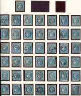 46A  20c. Bleu, T III  R I, 43 Ex. Obl., Nuances Diverses, TB - Other & Unclassified