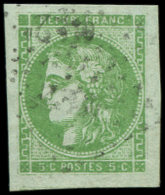 42B   5c. Vert-jaune, R II, Obl. GC, Grandes Marges, TTB - Autres & Non Classés