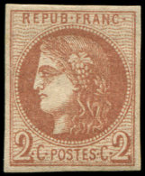 40Bb  2c. MARRON, R II, Nuance Certifiée Calves, TB. C - Other & Unclassified