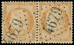 38f  40c. Orange, PAIRE De 2 "4 RETOUCHES", Obl. GC 4679, RR Et TB. S - Other & Unclassified