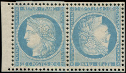 T37c 20c. Bleu, TETE BECHE Bdf Avec Tous Ses Voisins, Pièce Exceptionnelle Et Superbe - Other & Unclassified