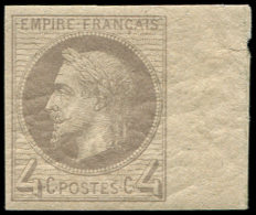 27Af  4c. Gris, T I, NON DENTELE, Bdf, TTB. C, Cote Et N° Cérès - Sonstige & Ohne Zuordnung