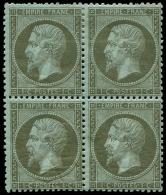 19    1c. Vert Olive, BLOC De 4, 2 Ex. *, TB - Other & Unclassified