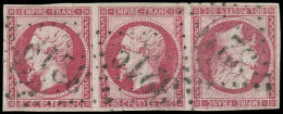 T17Bc 80c. Rose, TETE-BECHE Dans Une BANDE De 3, Petite Froiss. S. Le 1er Et Le 3e T., Obl. GC 3219, Aspect TB - Other & Unclassified