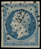 15   25c. Bleu, Obl. PC 422, Frappe Superbe - Autres & Non Classés