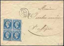 14B  20c. Bleu, T II, BLOC De 4 Obl. PC 1999 S. Env., Càd MILLAU 4/8/61, Superbe. J - Autres & Non Classés